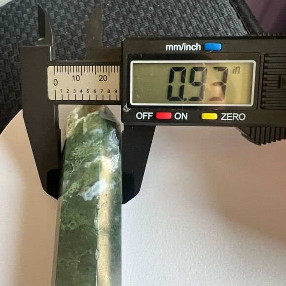 Moss Agate Crystal Double Terminated Point‎ (#10) - Picture 8 of 11